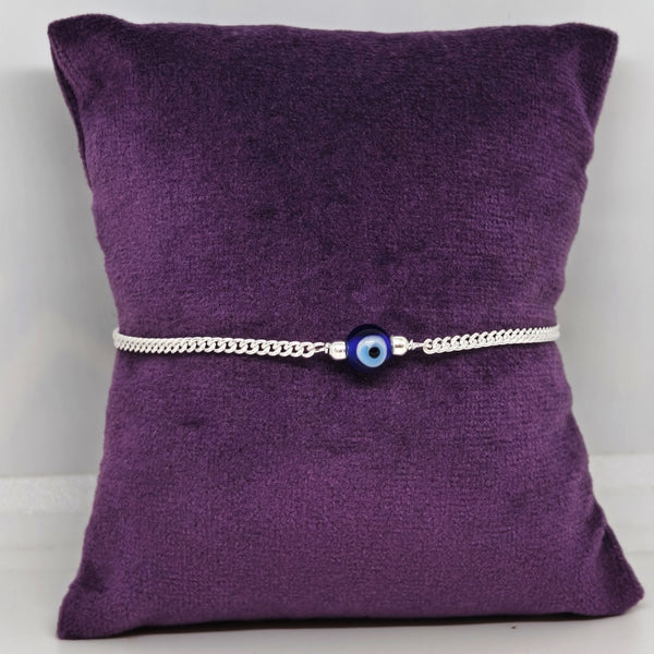 Blue Evil Eye Silver Bracelet