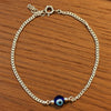 Blue Evil Eye Silver Bracelet