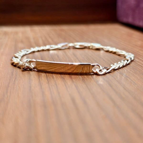 Modern Minimalist Bar Silver Bracelet