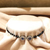 Black Evil Eye Protection Silver Bracelet