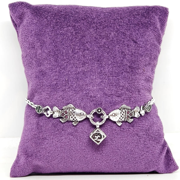 Fish Charm Silver Bracelet