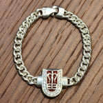 Mahadev Trishul Silver Bracelet