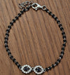 Black Evil Eye Protection Silver Bracelet
