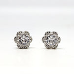 Classic Floral Sterling Silver Stud Earrings