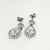 Halo Diamond Sterling Silver Earrings