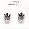 Classic Floral Sterling Silver Stud Earrings