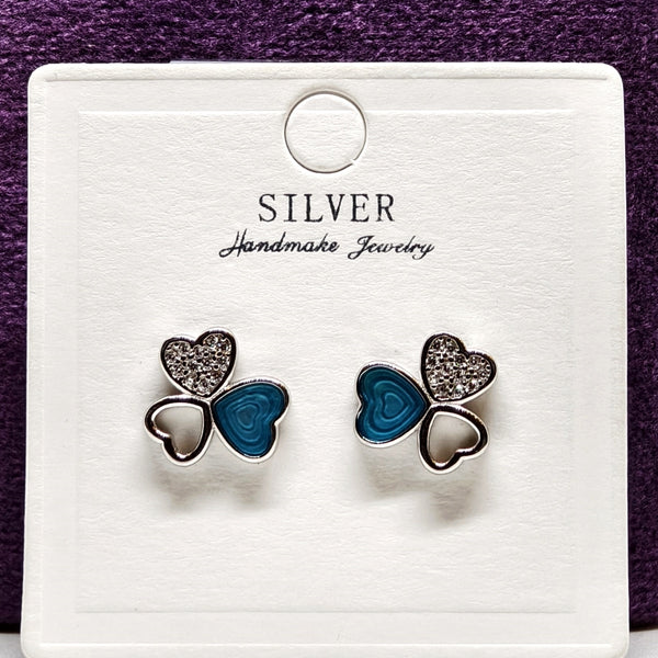 Classic Floral Sterling Silver Stud Earrings