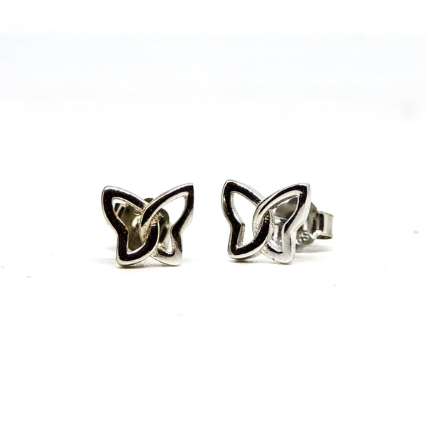 Butterfly Charm Sterling Silver Earrings