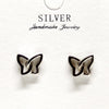 Butterfly Charm Sterling Silver Earrings