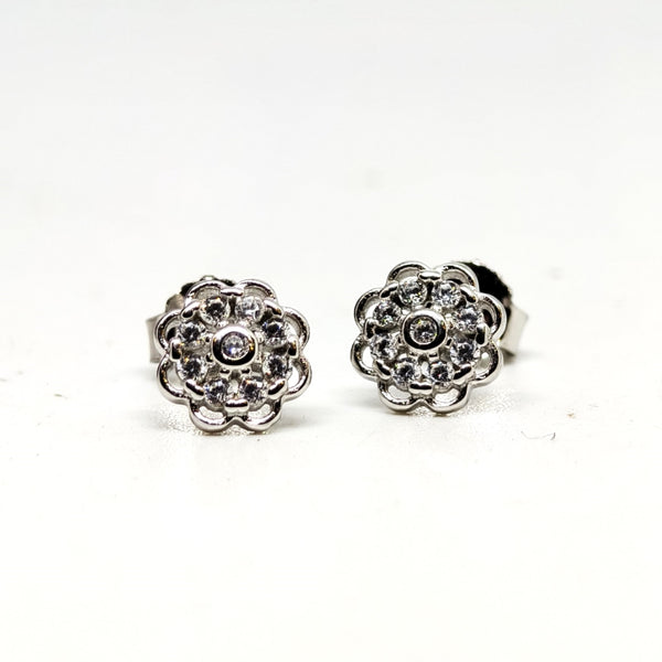 Minimalist Round Sterling Silver Studs