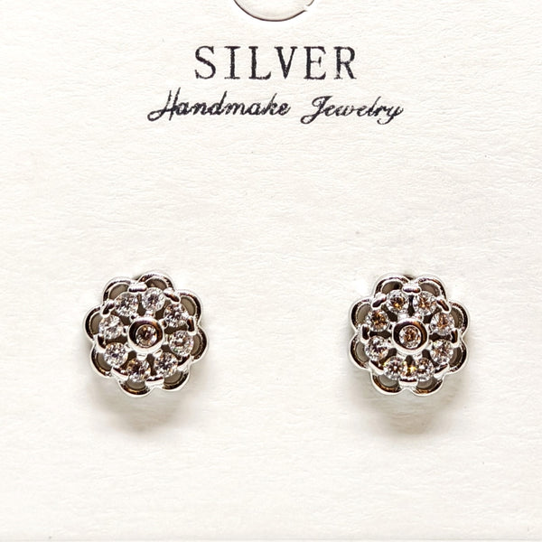 Minimalist Round Sterling Silver Studs