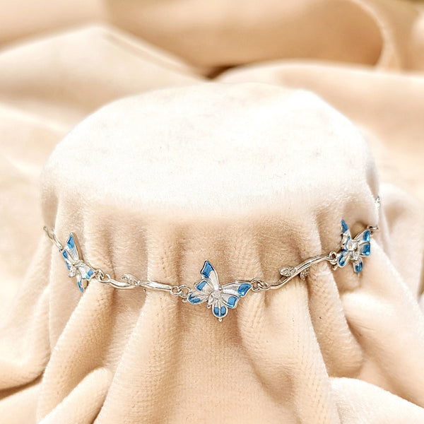 Elegant Butterfly Sterling Silver Bracelet
