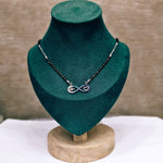 Crystal Glow Silver Mangalsutra