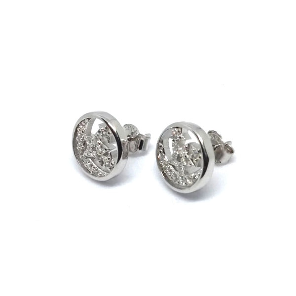 Celeste Spark Stud Silver Earrings