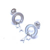 Velora Circle Spark Silver Earrings