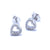 Opaline Heart Glow Silver Earrings