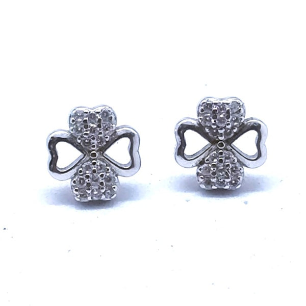 Frost Petal Silver Earrings