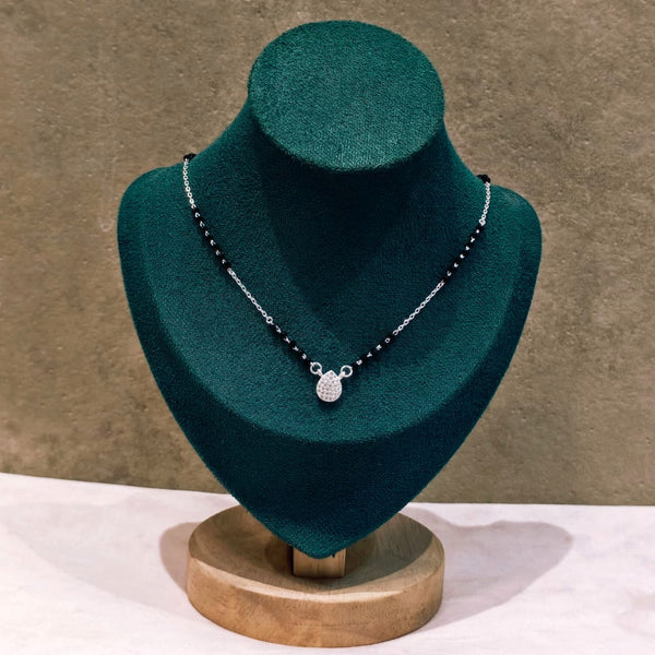 Pearl Glow Silver Mangalsutra