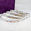 Timeless Sparkle 925 Sterling Silver Bangle Set