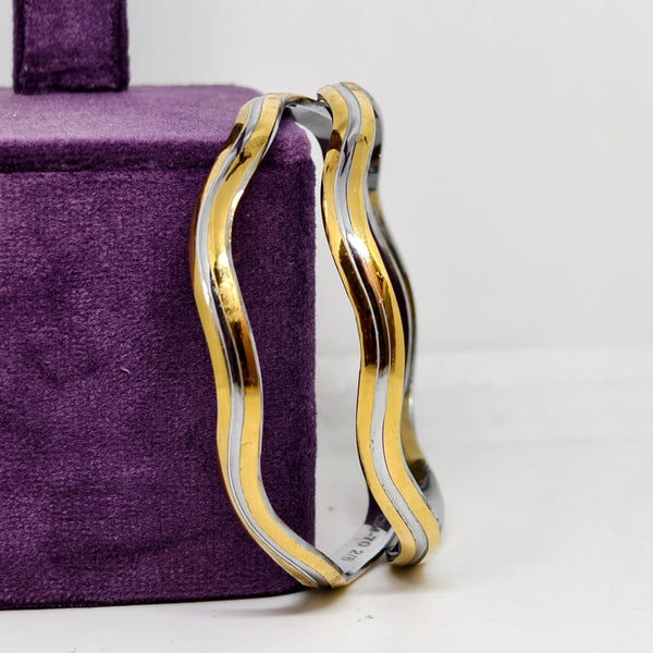 Luxe Aura Sterling Silver Gold Plated Bangle