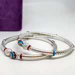 Celtic Inspired Sterling Silver Bangle
