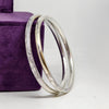 Textured Wave Sterling Silver Bangle