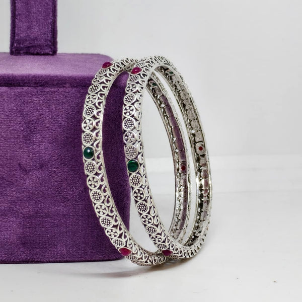 Royal Heritage Oxidized Silver Bangle