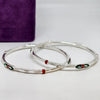 Opaline Grace Silver Bangle