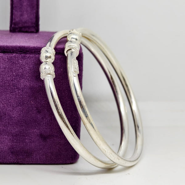 Contemporary Oval Sterling Silver Bangle