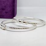 Pure Elegance Sterling Silver Plain Bangle