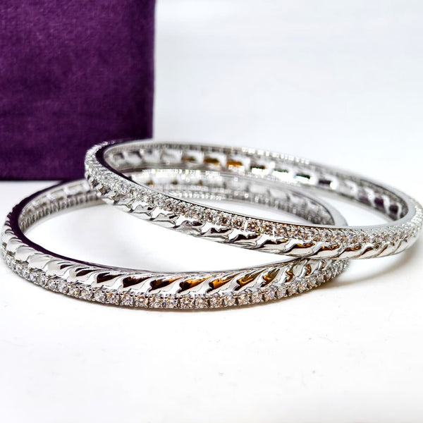 Eternal Brilliance Diamond Silver Bangle