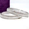 Aurora Crystal Diamond Silver Bangle