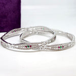 Starlight Grace Diamond Silver Bangle