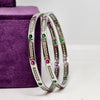 Noble Sparkle Sterling Silver Diamond Bangle