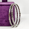 Velvet Radiance Silver Diamond Bangle
