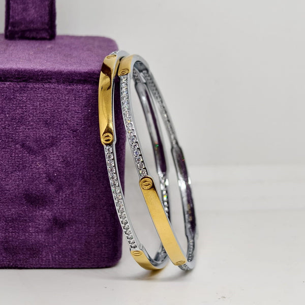 Aurora Rose Diamond Sterling Bangle