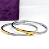 Aurora Rose Diamond Sterling Bangle