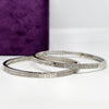 Celestial Rose Diamond Silver Bangle