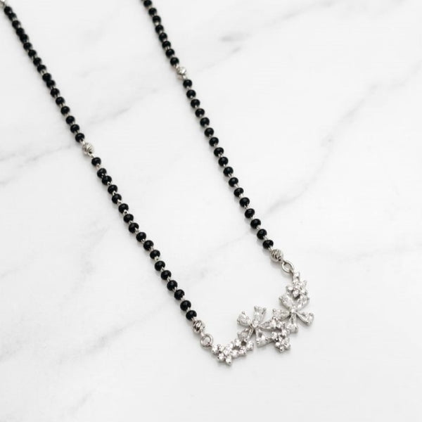 Crystal Touch Silver Mangalsutra