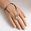 Crystal Heart Silver Mangalsutra