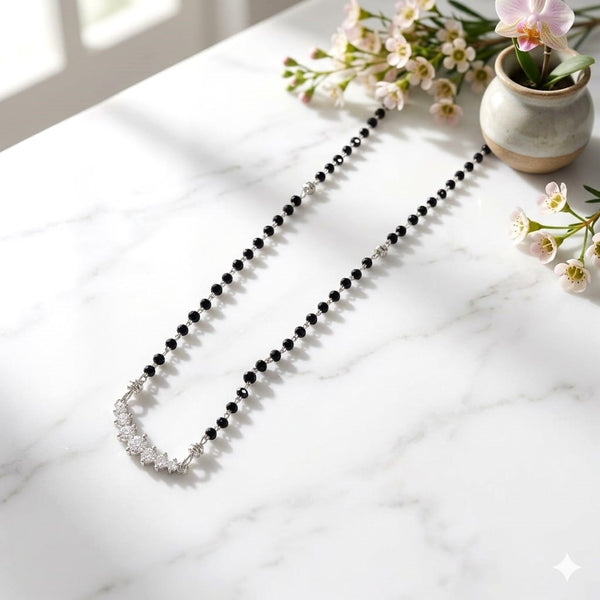 Minimal Style Silver Mangalsutra