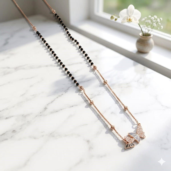 Butterfly Charm Silver Mangalsutra 🦋