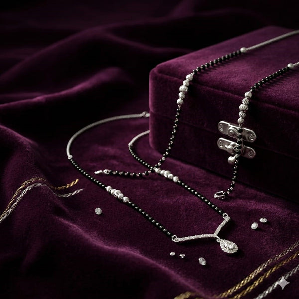 Classic Antique Charm Silver Mangalsutra