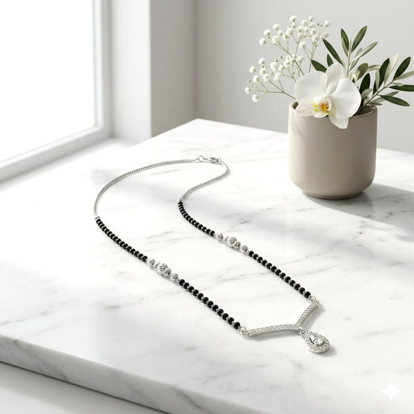 Classic Antique Charm Silver Mangalsutra