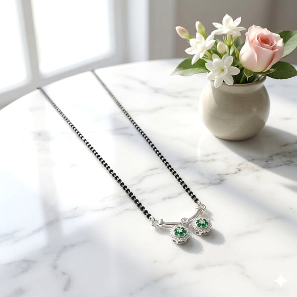 Elegant Drop Silver Mangalsutra
