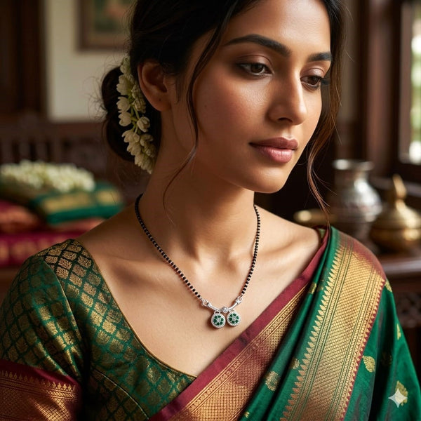 Elegant Drop Silver Mangalsutra