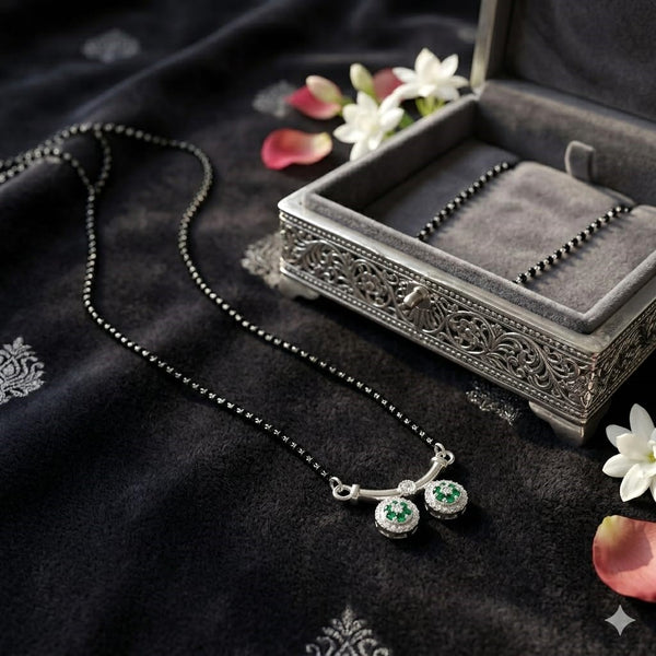 Elegant Drop Silver Mangalsutra