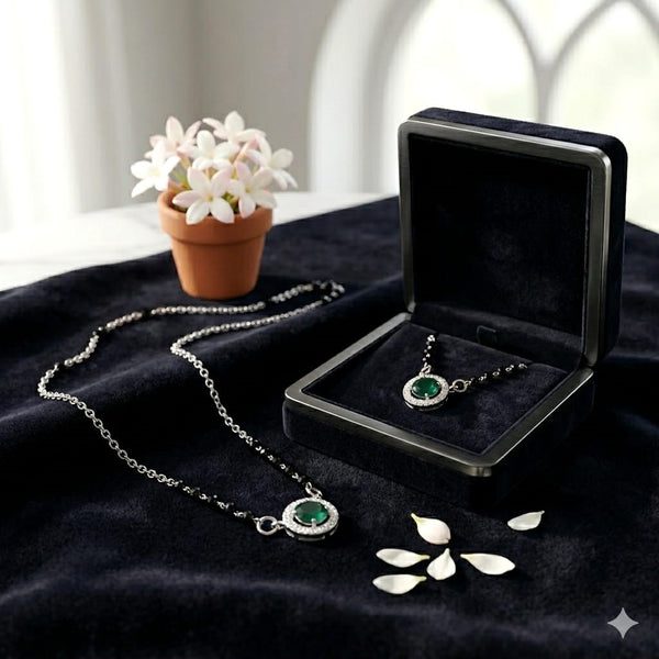 Sparkle Silver Mangalsutra