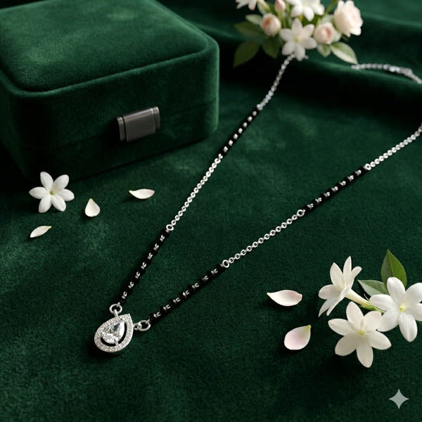 Minimal Style Silver Mangalsutra