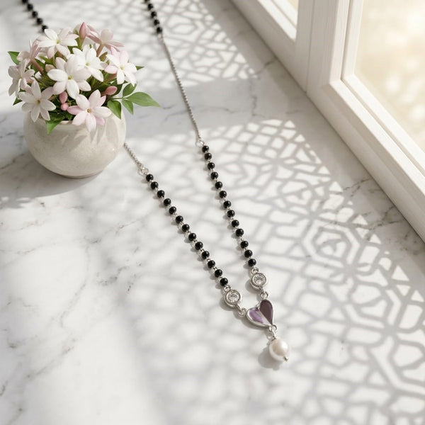 Classic Heart Silver Mangalsutra